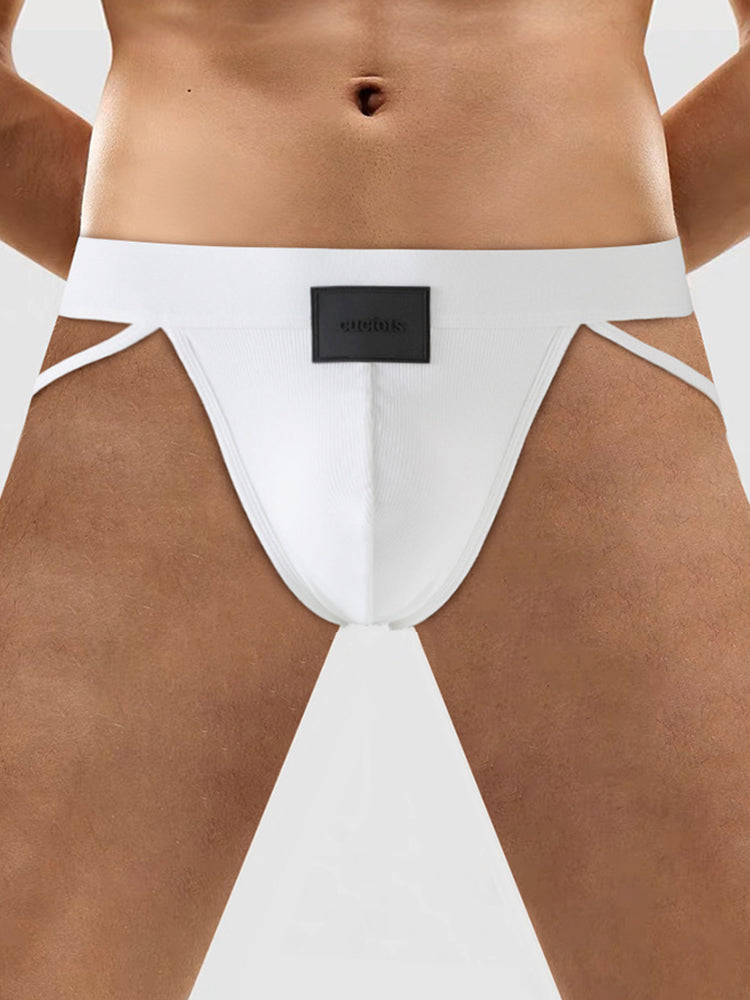 ORLVS Men's 2-Pack High Cut Cotton Briefs with 3D Pouch