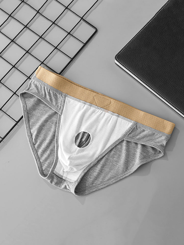 Orlvs-underwear-2 Pack Men's 3D Pouch High Elastic Breathable Solid Briefs-gay-underwear