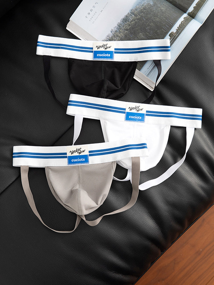 ORLVS Men's 2-Pack Modal Cotton Jockstraps with U-Shaped Pouch