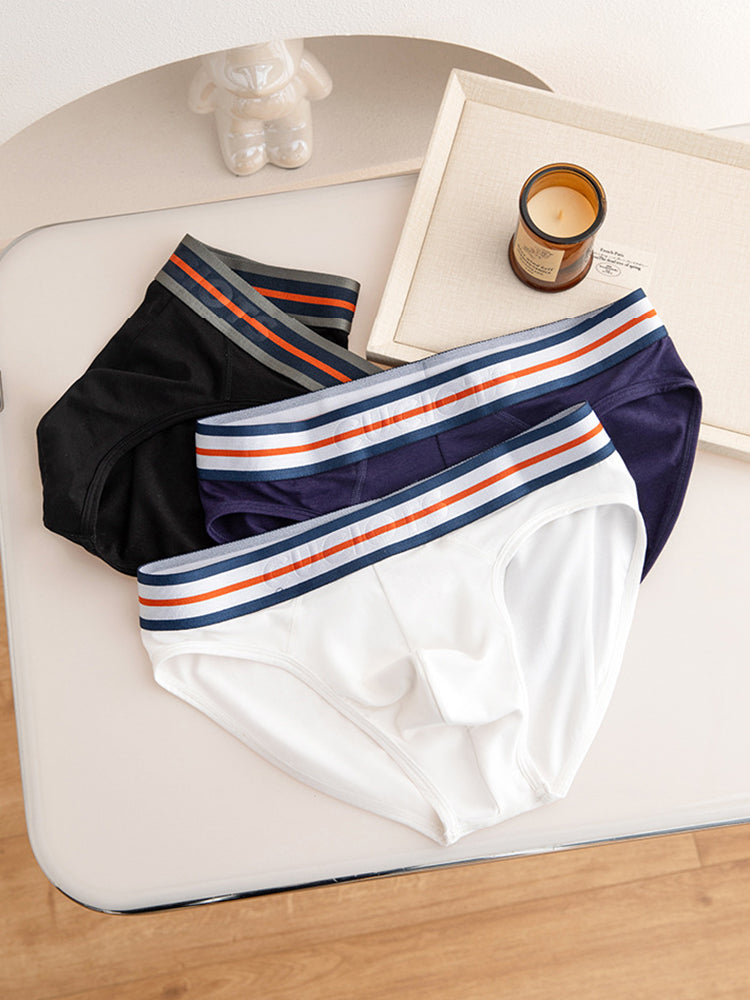 Orlvs-underwear-2 Pack Men's U-Pouch Breathable Solid Antibacterial Modal Briefs-gay-underwear