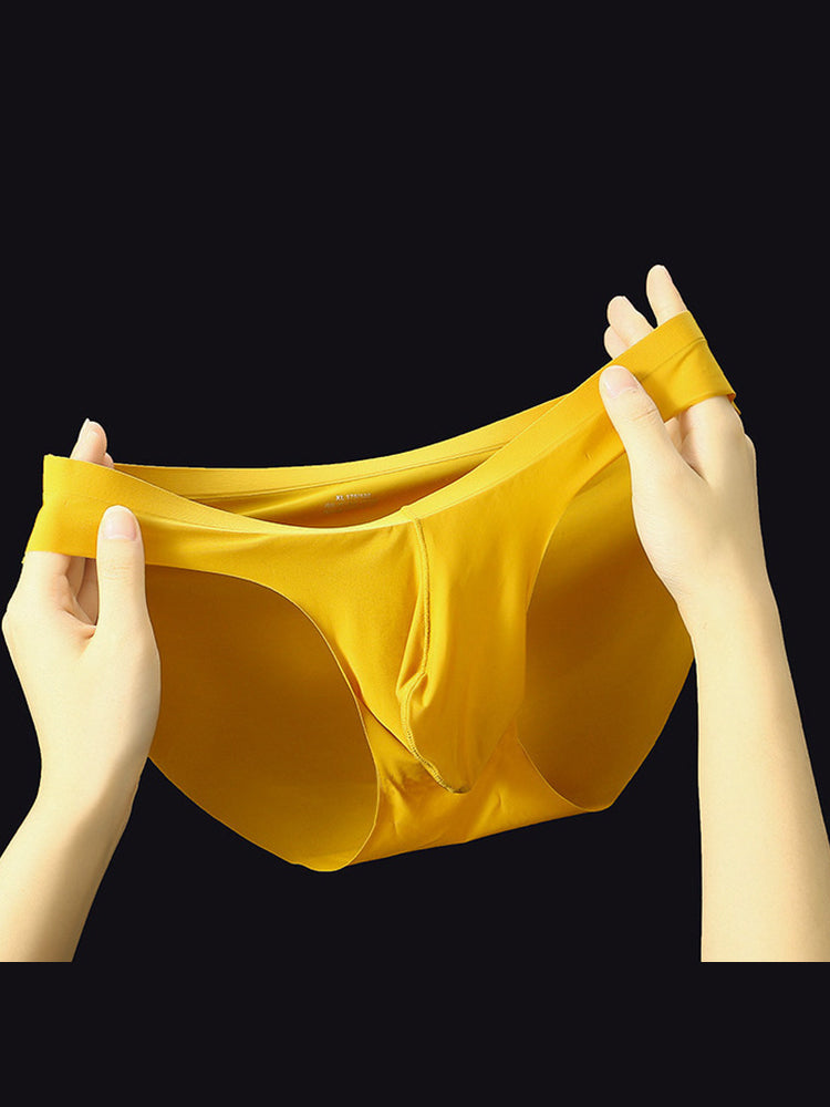 Orlvs-underwear-4 Pack Men's U-Pouch Ultra Thin Ice Silk Seamless Breathable Bikinis-gay-underwear