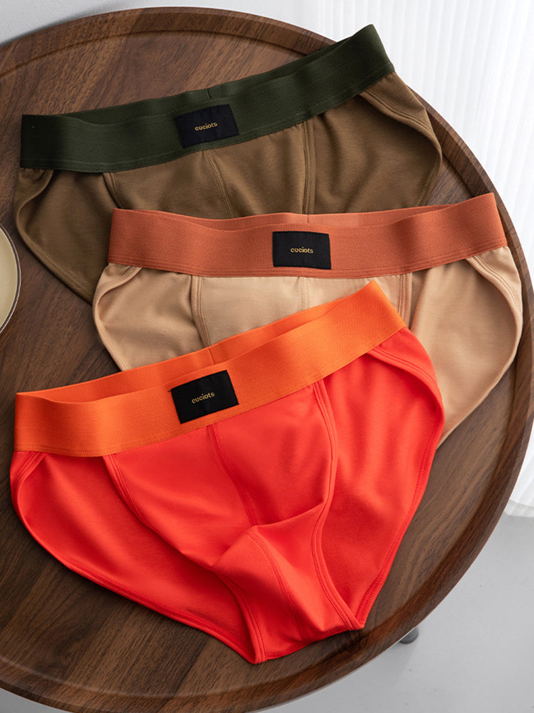 Orlvs-underwear-3 Pack Men's High Cut Double Curved Pouch Breathable High Elastic Briefs-gay-underwear