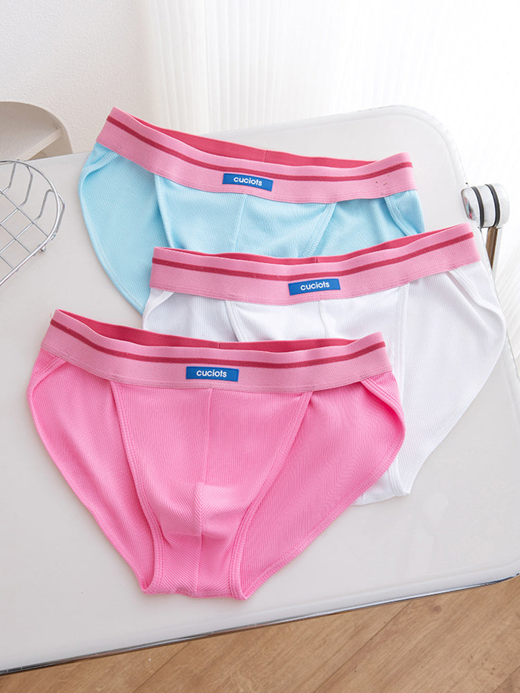 Orlvs-underwear-2 Pack Men's High Cut Cotton Breathable Large Pouch Briefs-gay-underwear