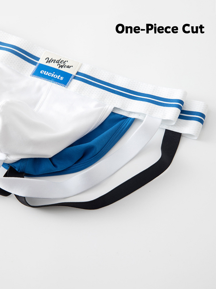 ORLVS Men's 2-Pack Modal Cotton Jockstraps with U-Shaped Pouch