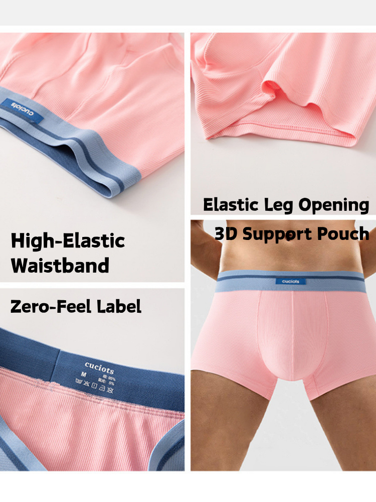 Orlvs-underwear-2 Pack Men's 3D Support Pouch Cotton Breathable Trunks-gay-underwear