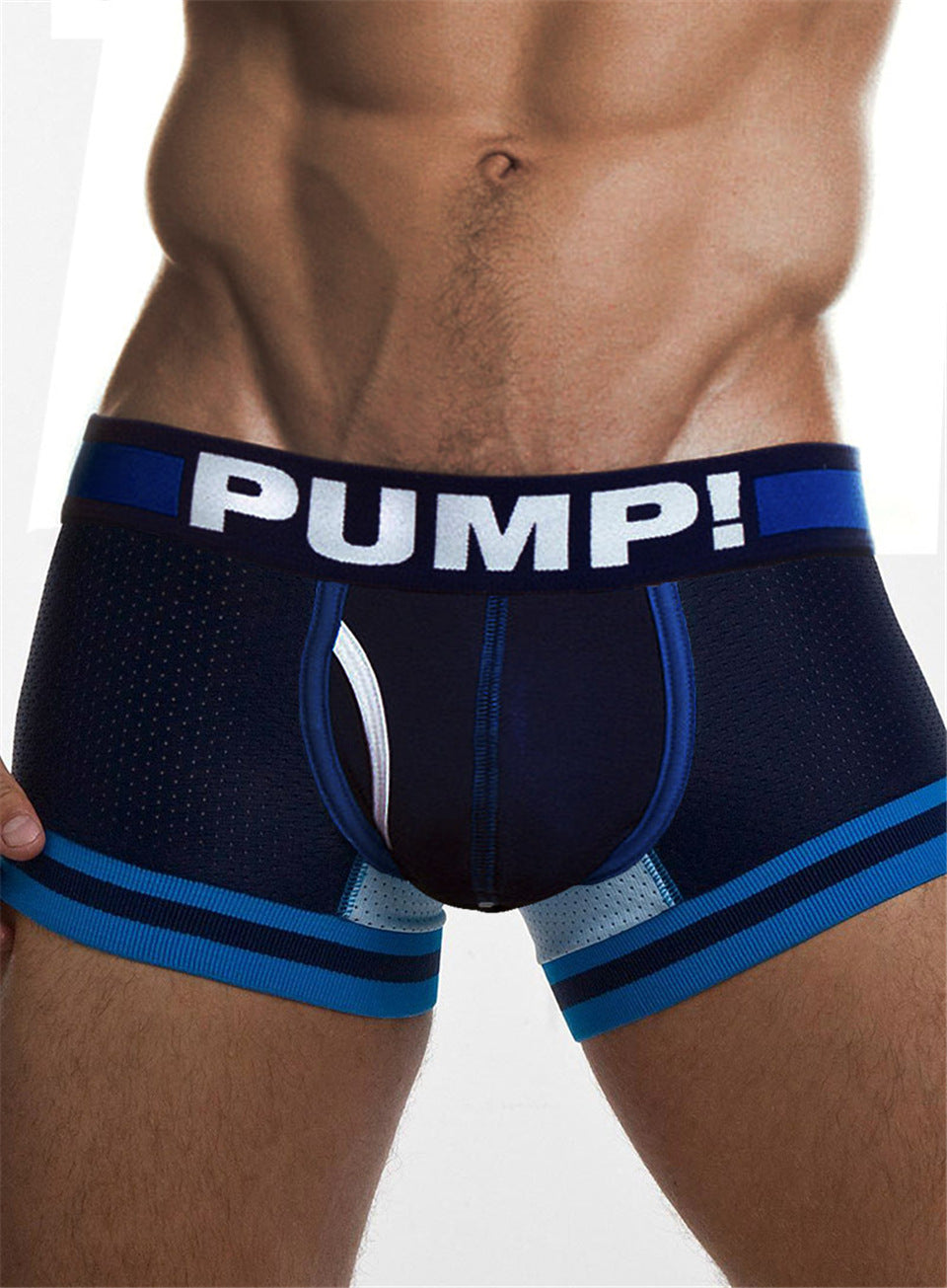 ORLVS UNDERWEARCotton U Convex Pouch Mesh Men's Boxer Briefs| GAY UNDERWEAR