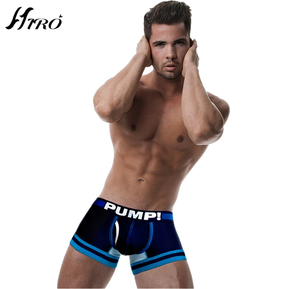 ORLVS UNDERWEARCotton U Convex Pouch Mesh Men's Boxer Briefs| GAY UNDERWEAR