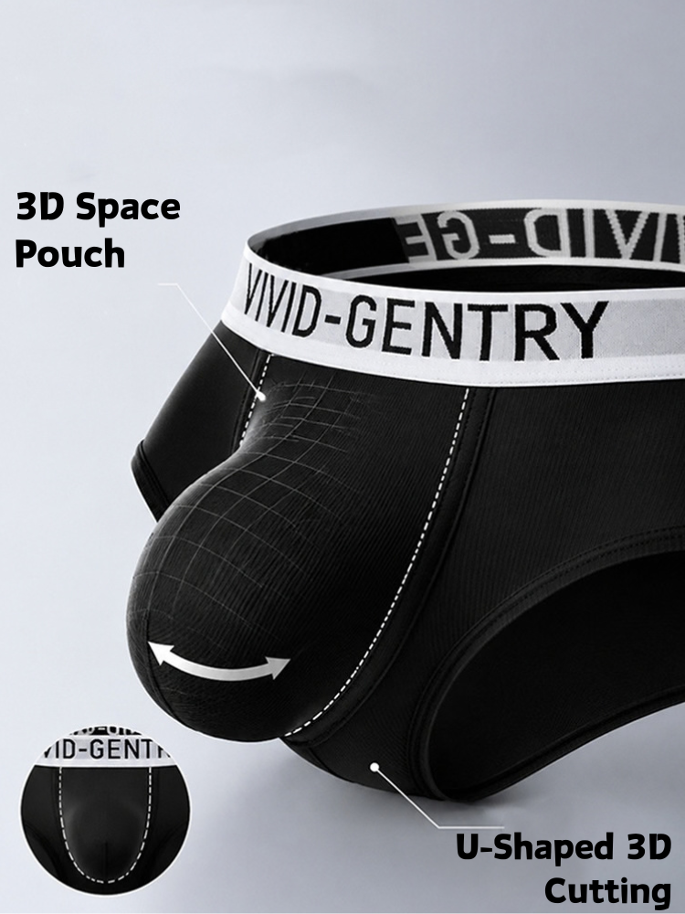ORLVS Men's 3-Pack Mesh Pouch Briefs with Molded Design