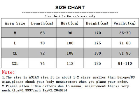 size chart of Mens Workout Muscle Tank Top - ORLVS.com - gay men's gym tank tops. mesh tank tops and activewear