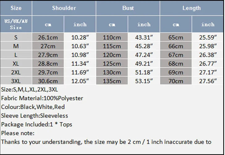 size chart of Flash Mesh Tank - ORLVS.com - gay men's fashion. clubwear. party outfit