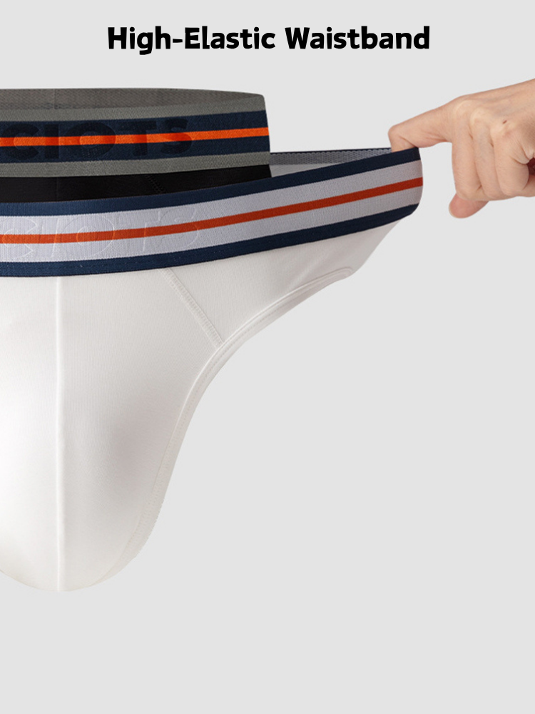 Orlvs-underwear-2 Pack Men's U-Pouch Breathable Solid Antibacterial Modal Briefs-gay-underwear