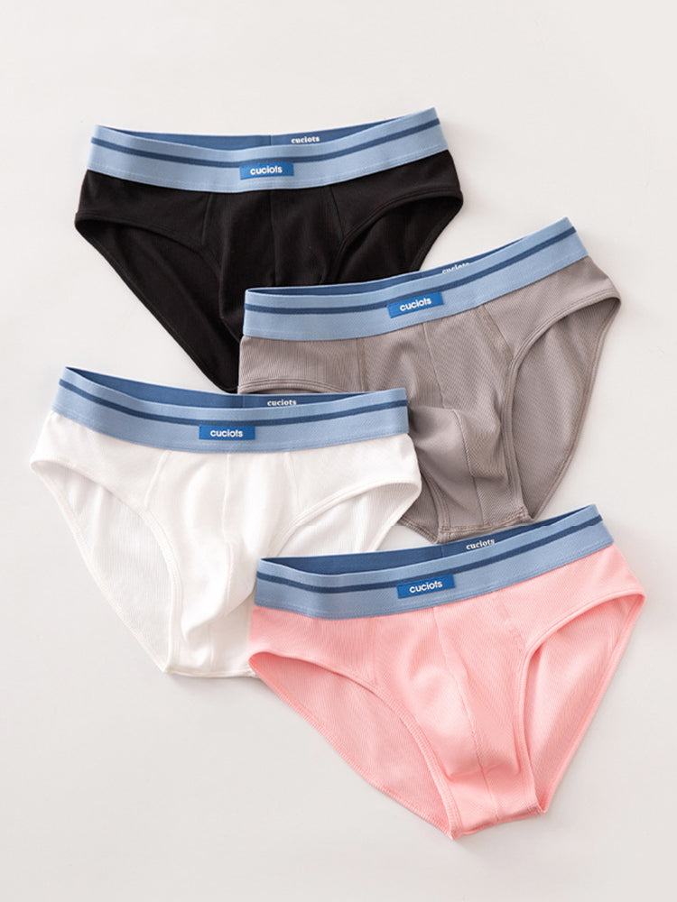 Orlvs-underwear-3 Pack Men's Comfort Cotton Stretchy Breathable Antibacterial Briefs-gay-underwear