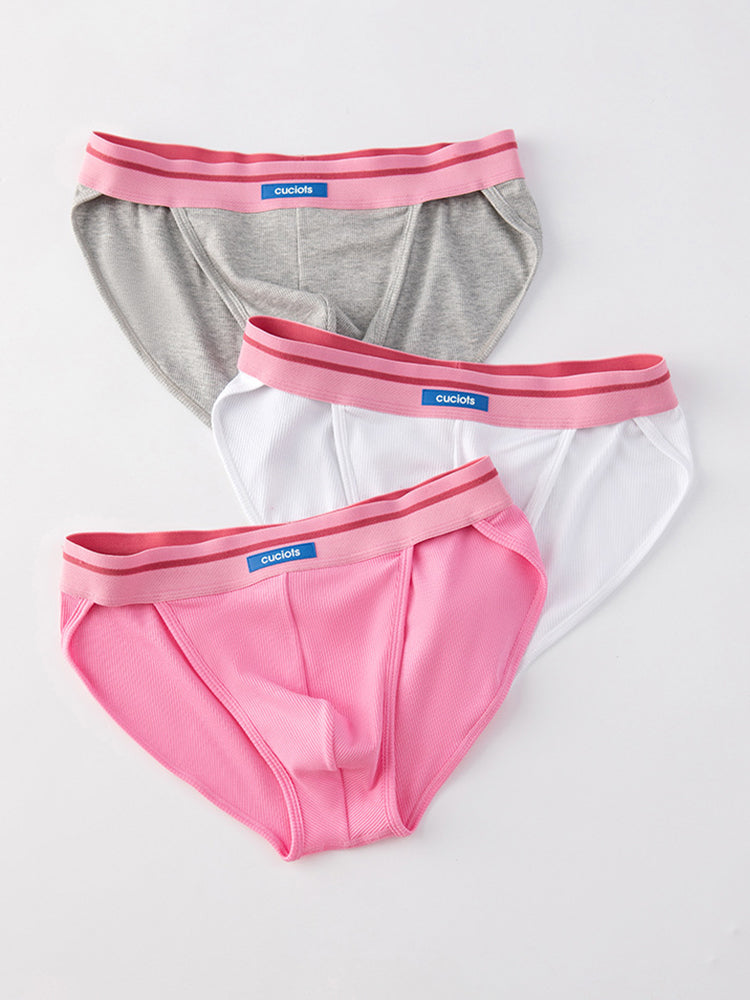 Orlvs-underwear-2 Pack Men's High Cut Cotton Breathable Large Pouch Briefs-gay-underwear