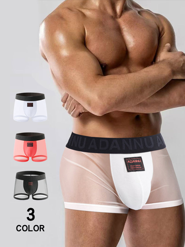 ORLVS Men's 2-Pack Lightweight Trunks with U-Pouch and Mesh Back
