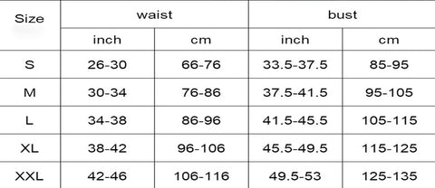 size chart of Men's Tank Top Shaper - ORLVS.com - gay men's underwear and swimwear