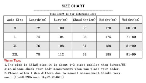 size chart of Mens Bodybuilding Gym Tank Top - ORLVS.com - gay men's gym tank tops. mesh tank tops and activewear