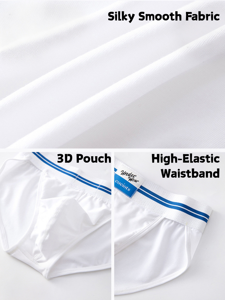 Orlvs-underwear-3 Pack Men's U-Cut 3D Large Pouch High Elastic Briefs-gay-underwear