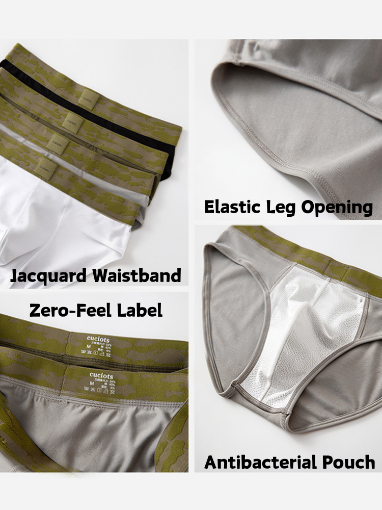 Orlvs-underwear-3 Pack Men's U-Pouch Moisture Wicking Antibacterial Breathable Briefs-gay-underwear