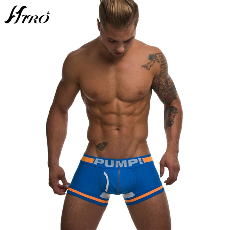 ORLVS UNDERWEARCotton U Convex Pouch Mesh Men's Boxer Briefs| GAY UNDERWEAR