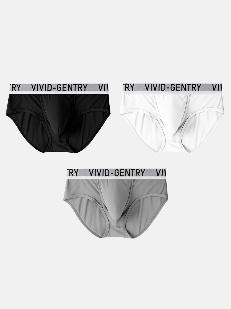 ORLVS Men's 3-Pack Mesh Pouch Briefs with Molded Design