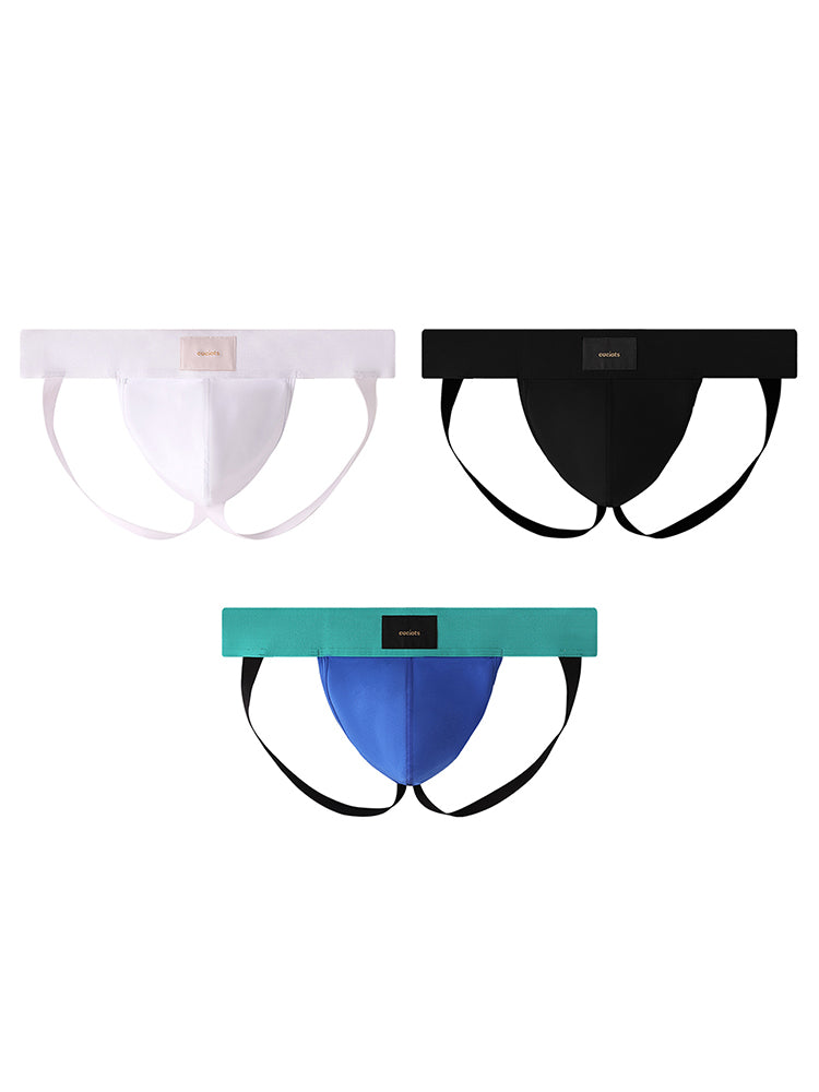 Orlvs-underwear-3 Pack Men's Anti-Cling 3D Large Pouch Slim Fit High Elastic Jockstraps-gay-underwear