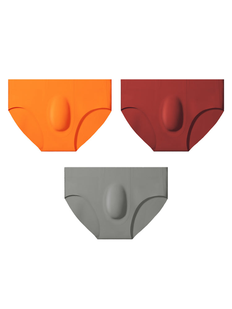 Orlvs-underwear-3 Pack Men's 3D Contoured Pouch Cool Seamless Briefs-gay-underwear