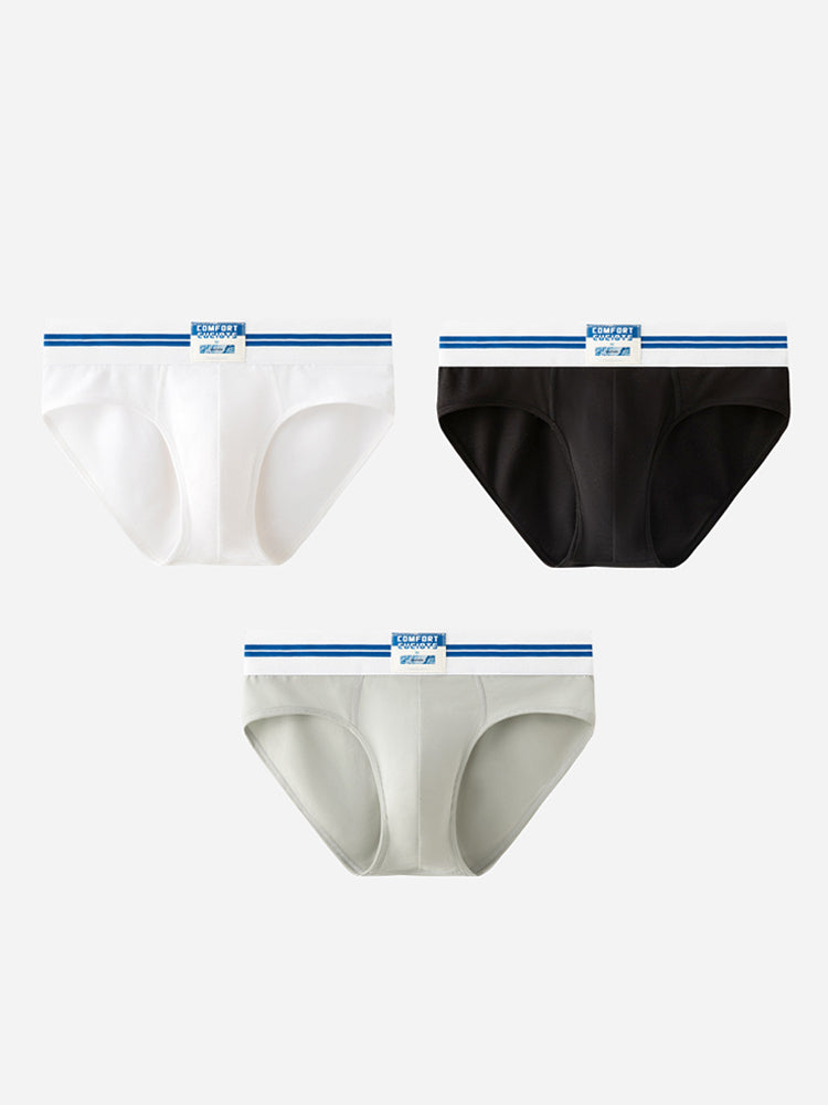 Orlvs-underwear-3 Pack Men's U-Pouch High Elastic Modal Briefs-gay-underwear