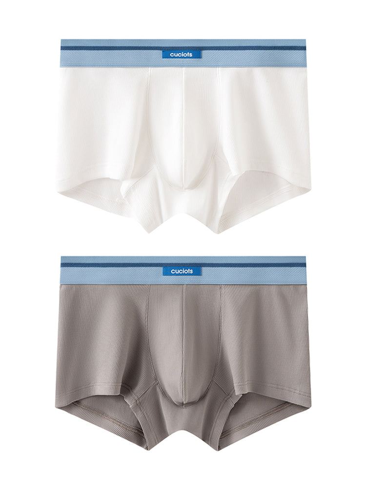 Orlvs-underwear-2 Pack Men's 3D Support Pouch Cotton Breathable Trunks-gay-underwear