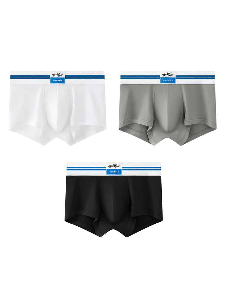 Orlvs-underwear-3 Pack Men's U-Pouch Double Layer 7A Antibacterial Breathable Trunks-gay-underwear