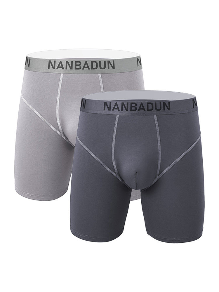 Orlvs-underwear-2 Pack Men's High Elastic Breathable Athletic Anti-Chafe Midway Briefs-gay-underwear