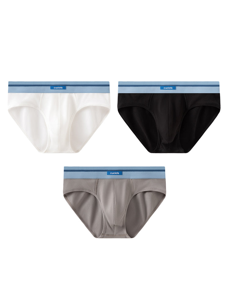 Orlvs-underwear-3 Pack Men's Comfort Cotton Stretchy Breathable Antibacterial Briefs-gay-underwear