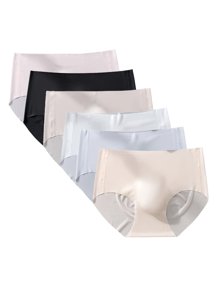 ORLVS Men's 6-Pack Low-Rise Molded Pouch Briefs with Seamless Back