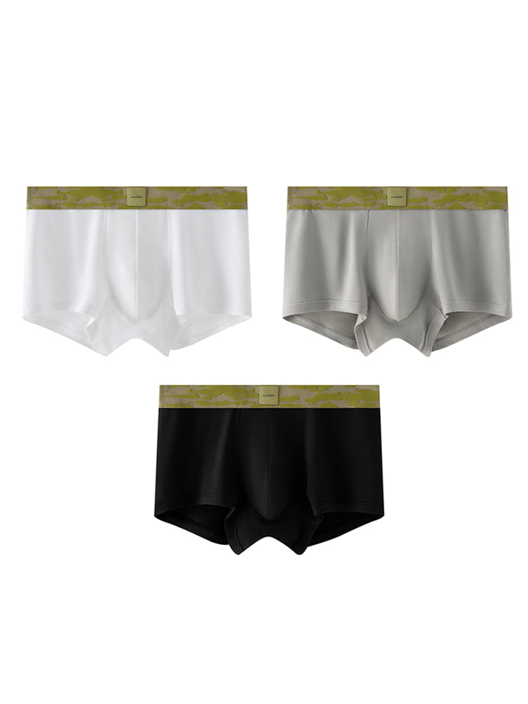 Orlvs-underwear-3 Pack Men's Modal 7A Antibacterial Moisture Wicking Quick Dry U-Pouch Trunks-gay-underwear