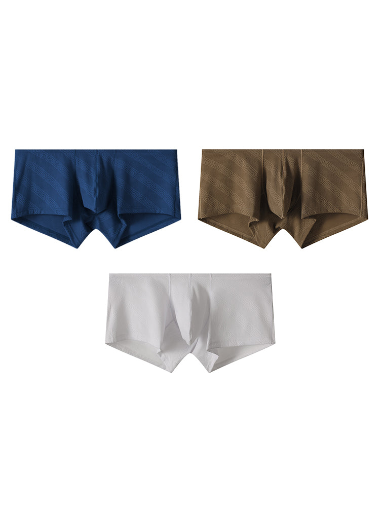 ORLVS Men's 3-Pack Large Pouch Trunks in Mid-Rise Polyamide Blend