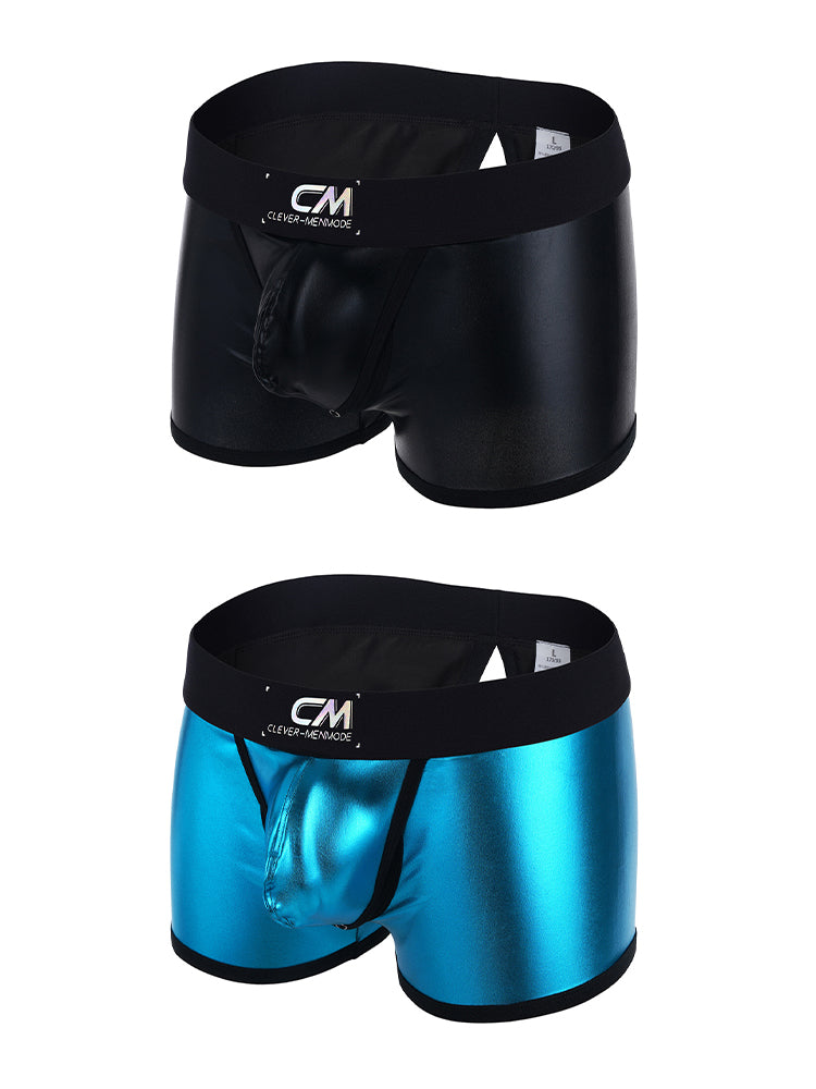 Orlvs-underwear-2 Pack Men's Front & Back Open 3D Pouch Trunks-gay-underwear