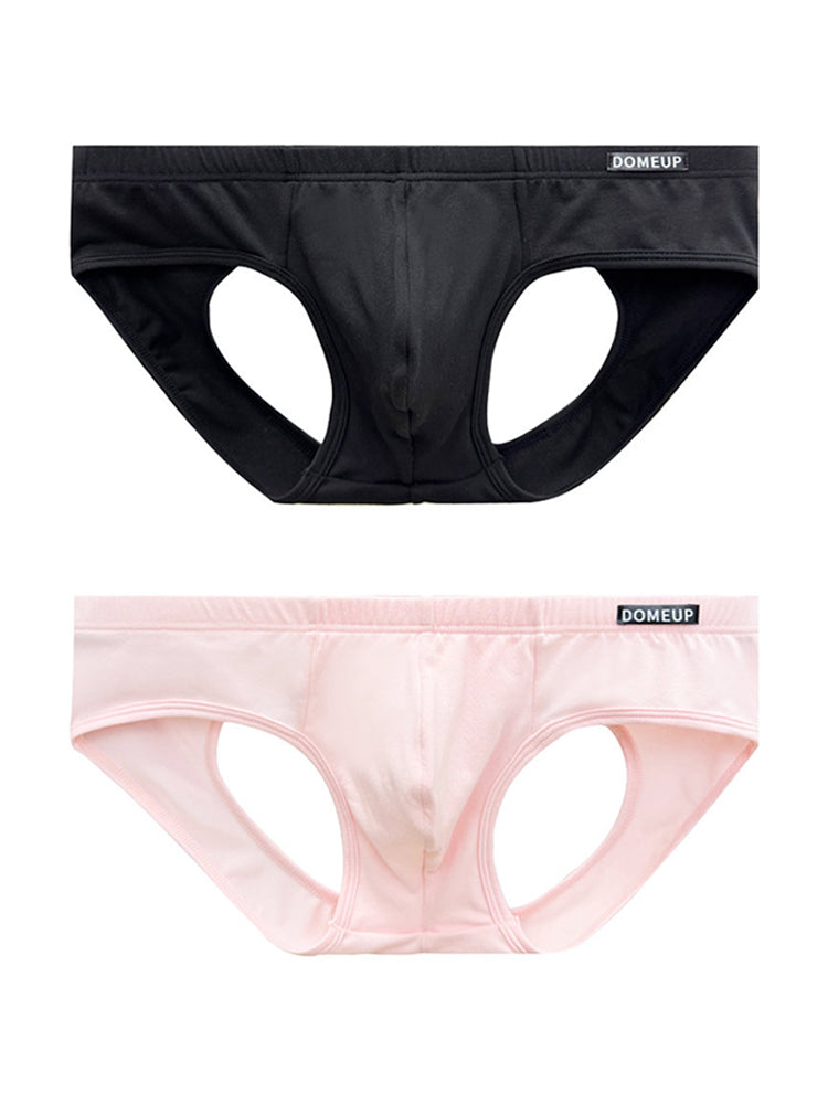 ORLVS Men's 2-Pack Pouch Jockstraps with U-Pouch and Hollow Side Cutouts