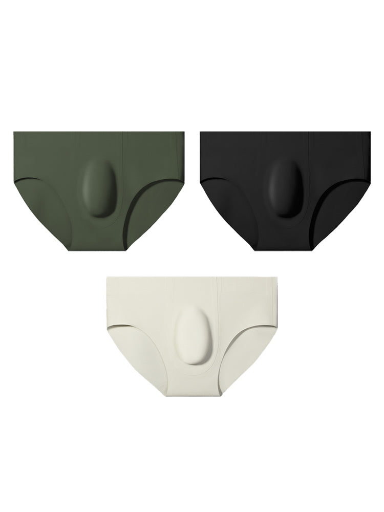 Orlvs-underwear-3 Pack Men's 3D Contoured Pouch Cool Seamless Briefs-gay-underwear