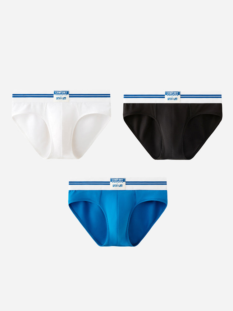 Orlvs-underwear-3 Pack Men's U-Pouch High Elastic Modal Briefs-gay-underwear