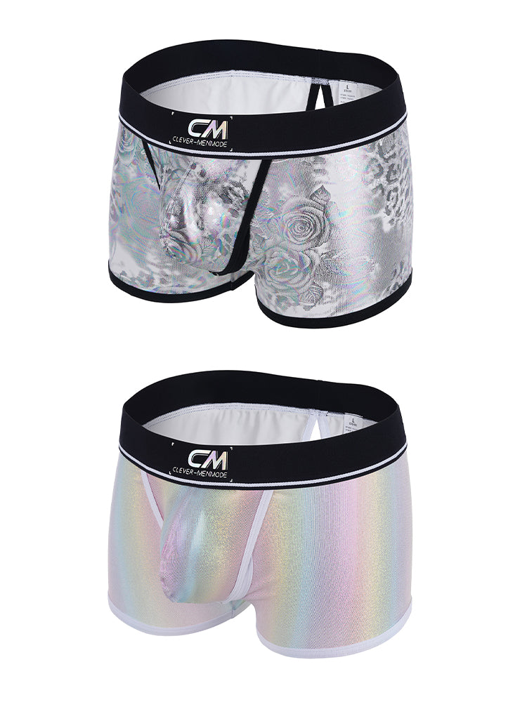 Orlvs-underwear-2 Pack Men's Front & Back Open 3D Pouch Trunks-gay-underwear