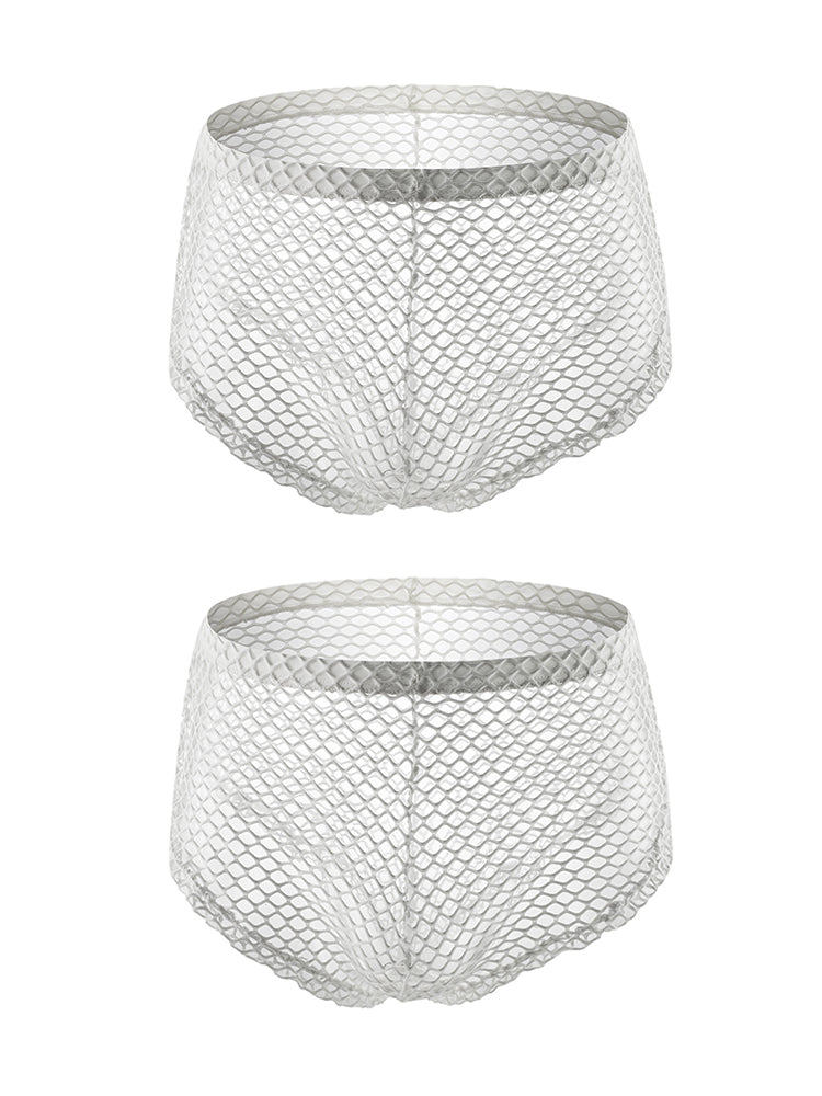 Orlvs-underwear-2 Pack Men's Mesh Breathable Button Side Opening Trunks-gay-underwear