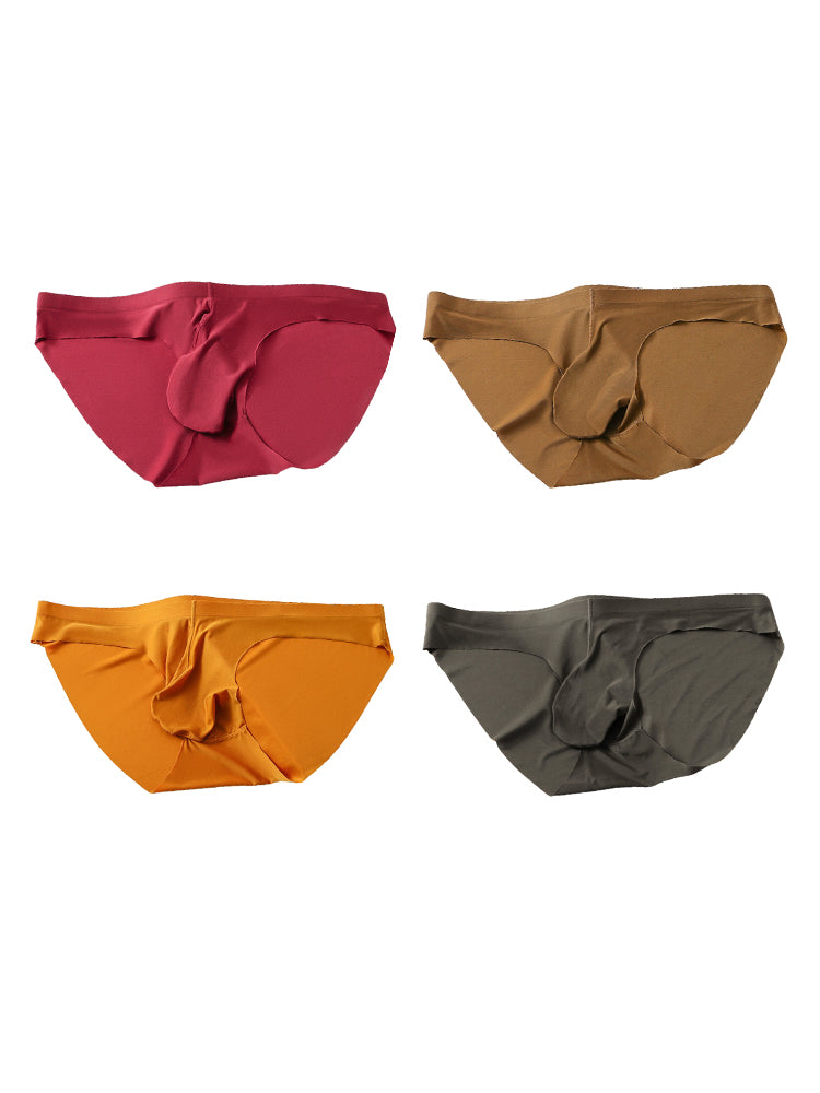Orlvs-underwear-4 Pack Men's U-Pouch Ultra Thin Ice Silk Seamless Breathable Bikinis-gay-underwear