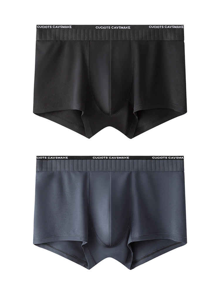 ORLVS Men's 2-Pack Cotton Pouch Trunks with Large Pouch Design