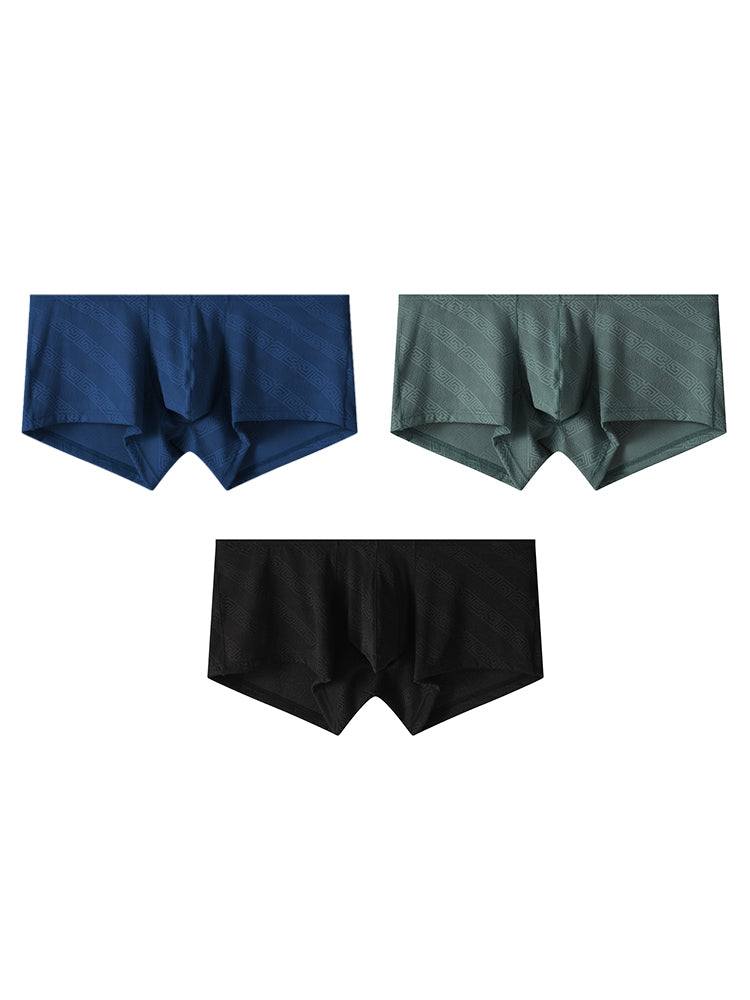 ORLVS Men's 3-Pack Large Pouch Trunks in Mid-Rise Polyamide Blend