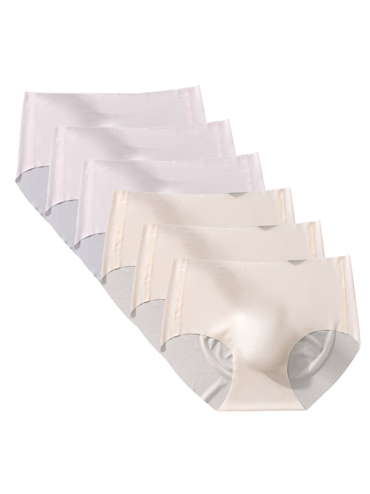 ORLVS Men's 6-Pack Low-Rise Molded Pouch Briefs with Seamless Back