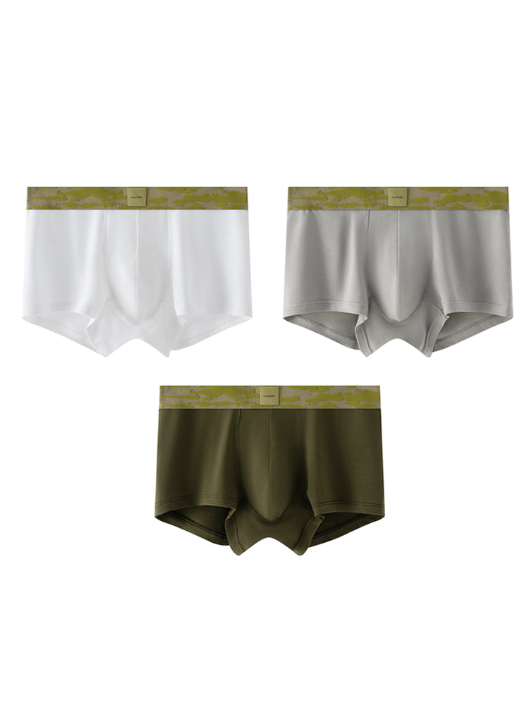 Orlvs-underwear-3 Pack Men's Modal 7A Antibacterial Moisture Wicking Quick Dry U-Pouch Trunks-gay-underwear