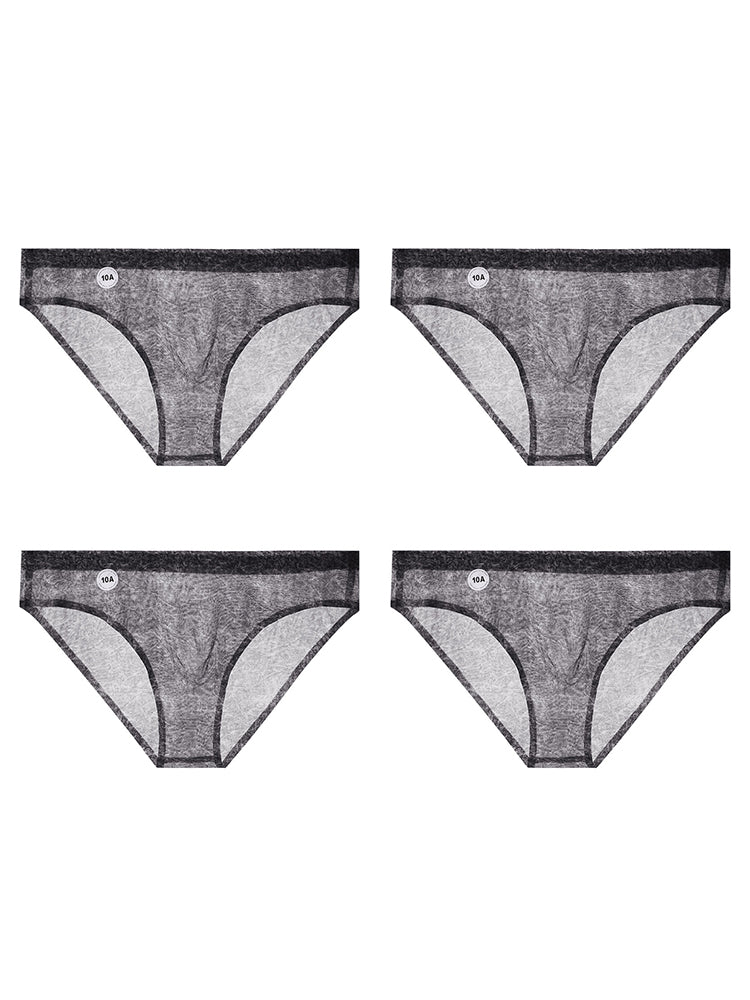 Orlvs-underwear-4 Pack Men's Ice Silk Cool 10A Antibacterial Print Seamless Breathable Briefs-gay-underwear