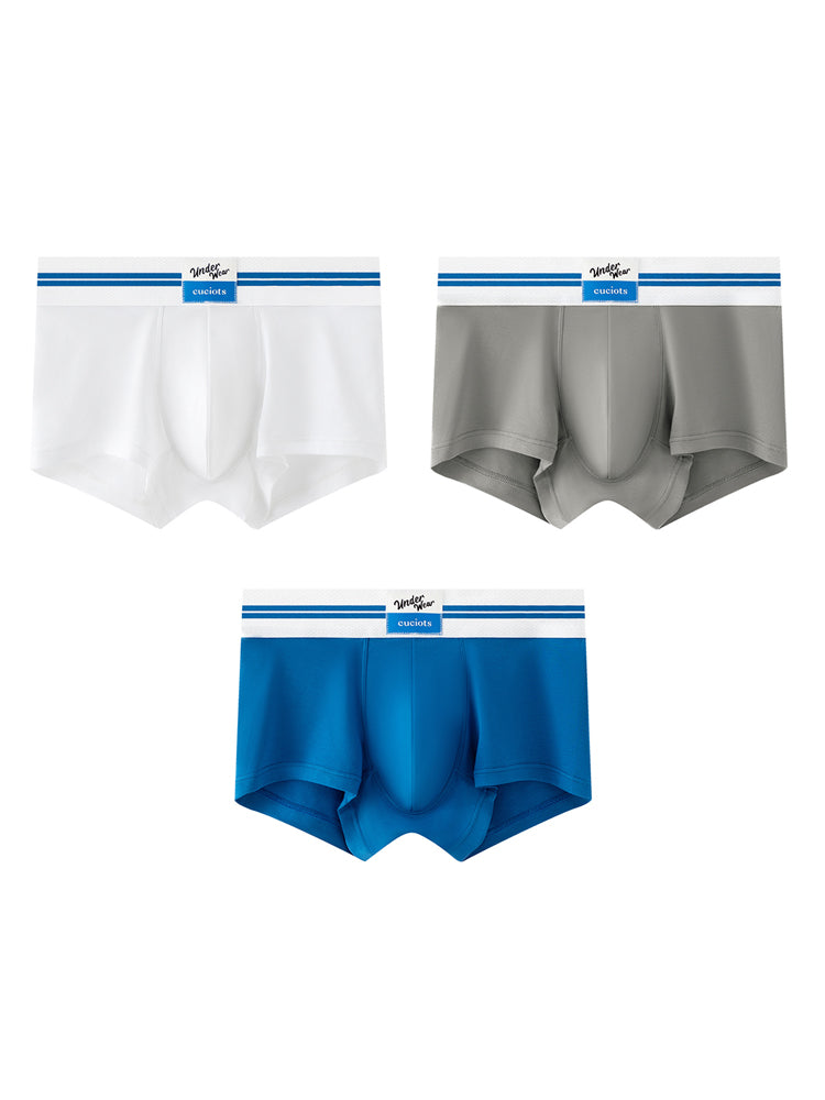 Orlvs-underwear-3 Pack Men's U-Pouch Double Layer 7A Antibacterial Breathable Trunks-gay-underwear
