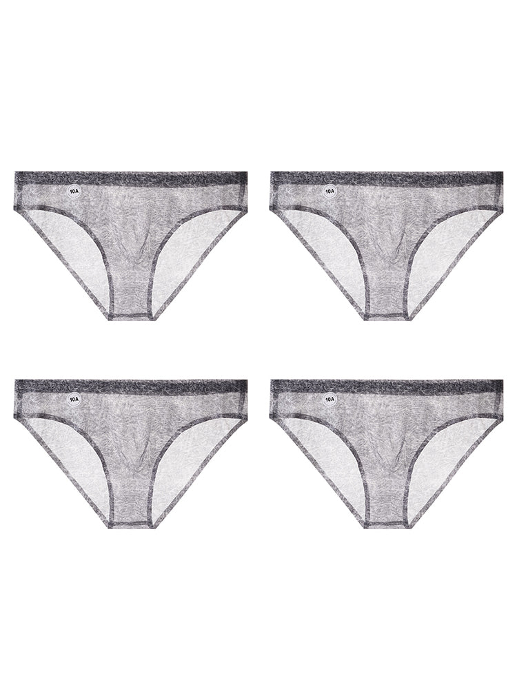 Orlvs-underwear-4 Pack Men's Ice Silk Cool 10A Antibacterial Print Seamless Breathable Briefs-gay-underwear