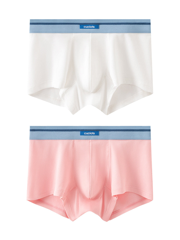 Orlvs-underwear-2 Pack Men's 3D Support Pouch Cotton Breathable Trunks-gay-underwear