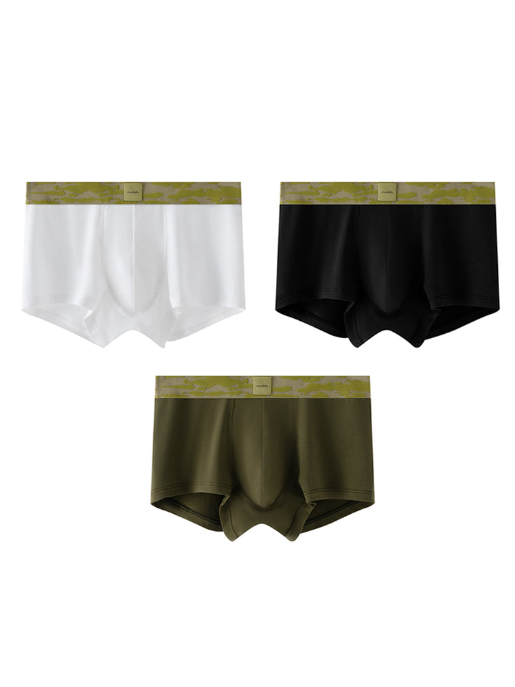 Orlvs-underwear-3 Pack Men's Modal 7A Antibacterial Moisture Wicking Quick Dry U-Pouch Trunks-gay-underwear